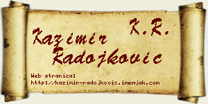 Kazimir Radojković vizit kartica